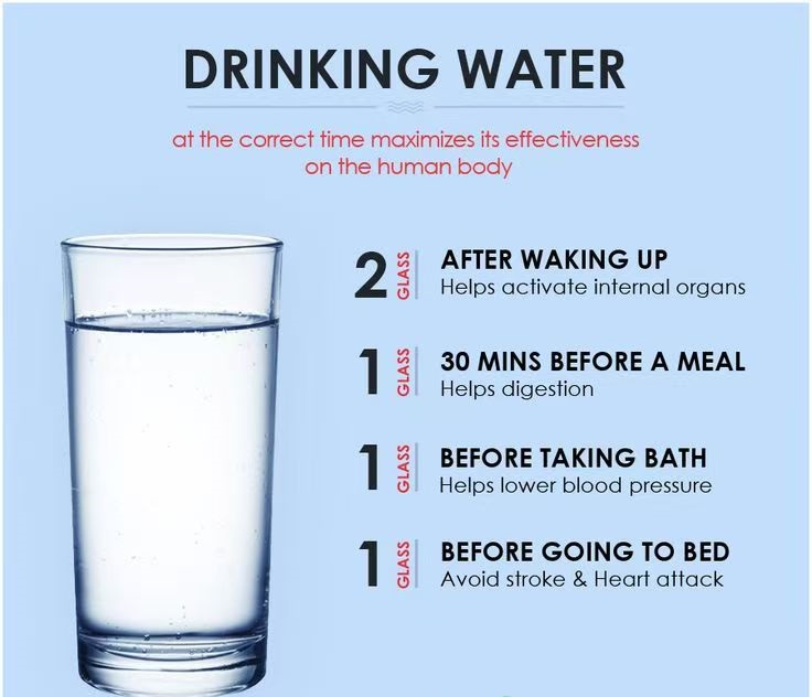 A glass of warm water