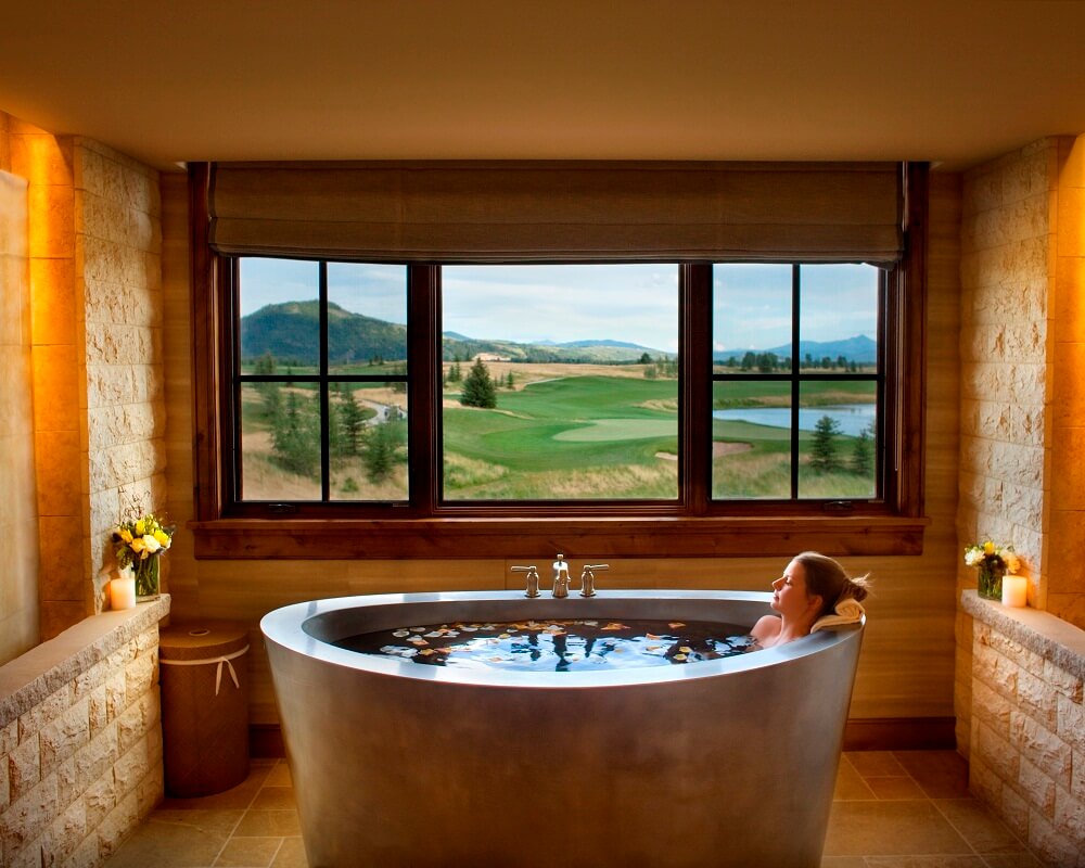 Serene, minimalist bathroom